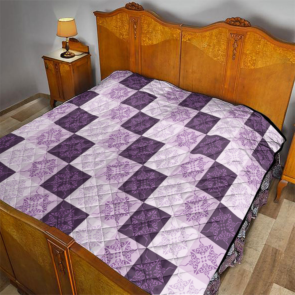 Lavender Manta Ray Hawaiian Quilt Motif Quilt LT05 - Polynesian Pride