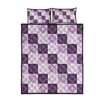 Lavender Manta Ray Hawaiian Quilt Motif Quilt Bed Set LT05 - Polynesian Pride