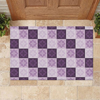 Lavender Manta Ray Hawaiian Quilt Motif Rubber Doormat LT05 Purple - Polynesian Pride