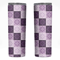 Lavender Manta Ray Hawaiian Quilt Motif Skinny Tumbler LT05 Purple - Polynesian Pride