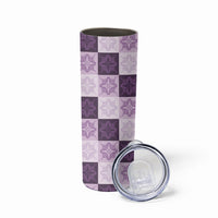 Lavender Manta Ray Hawaiian Quilt Motif Skinny Tumbler LT05 - Polynesian Pride