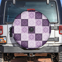 Lavender Manta Ray Hawaiian Quilt Motif Spare Tire Cover LT05 Purple - Polynesian Pride