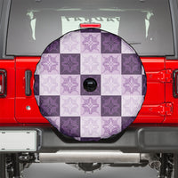 Lavender Manta Ray Hawaiian Quilt Motif Spare Tire Cover LT05 - Polynesian Pride