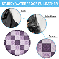 Lavender Manta Ray Hawaiian Quilt Motif Spare Tire Cover LT05 - Polynesian Pride