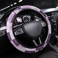 Lavender Manta Ray Hawaiian Quilt Motif Steering Wheel Cover LT05 Universal Fit Purple - Polynesian Pride