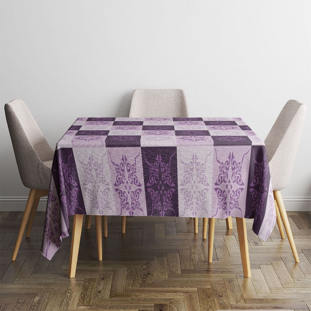 Lavender Manta Ray Hawaiian Quilt Motif Tablecloth LT05 - Polynesian Pride