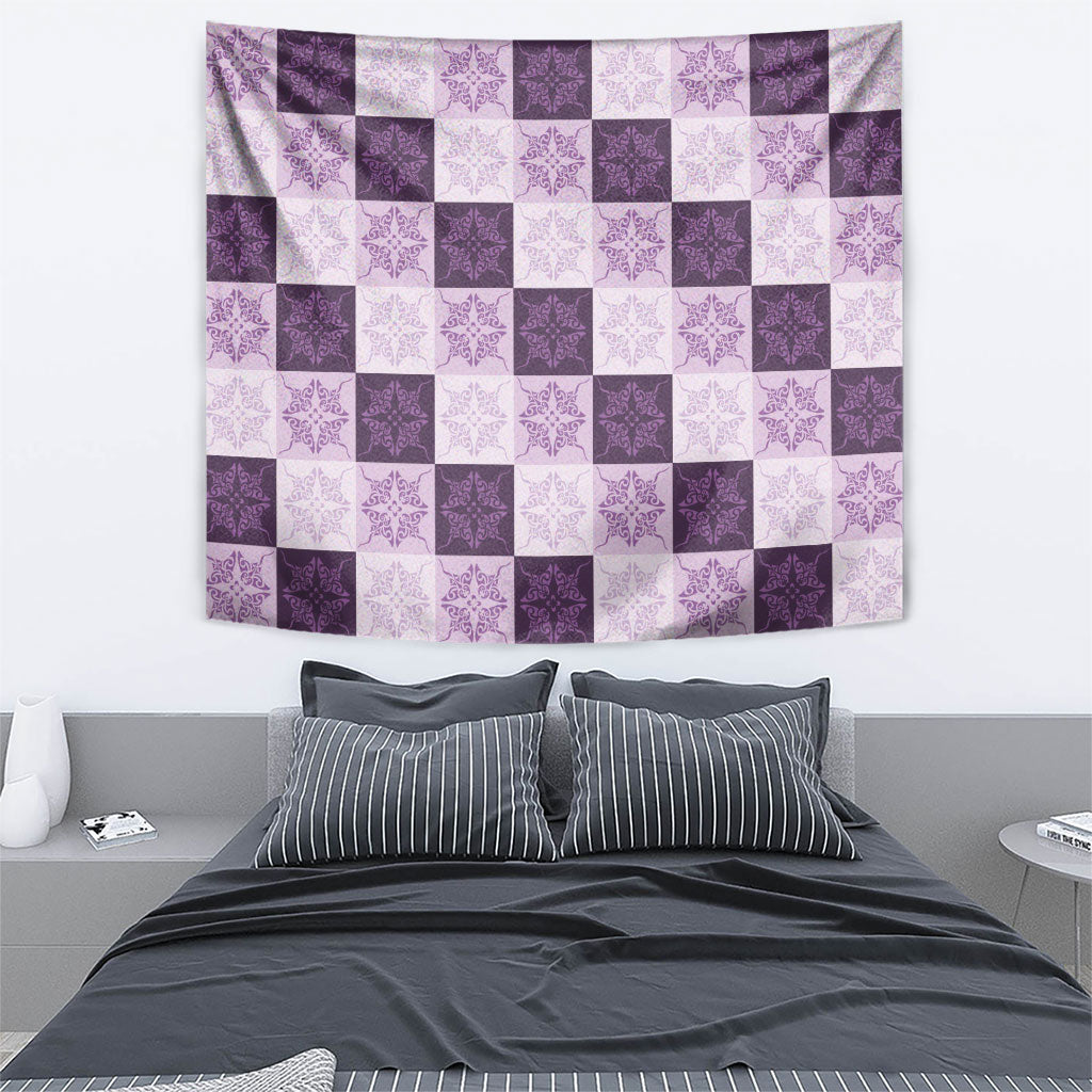 Lavender Manta Ray Hawaiian Quilt Motif Tapestry LT05 - Polynesian Pride