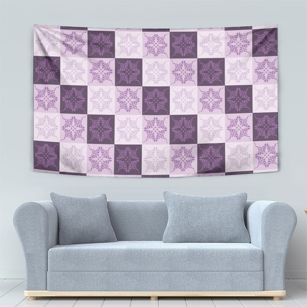 Lavender Manta Ray Hawaiian Quilt Motif Tapestry LT05 - Polynesian Pride