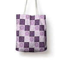 Lavender Manta Ray Hawaiian Quilt Motif Tote Bag LT05 - Polynesian Pride