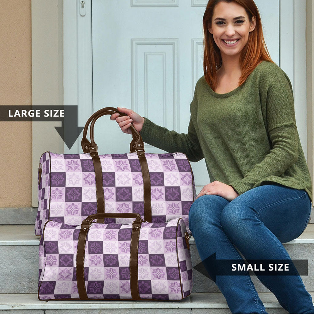 Lavender Manta Ray Hawaiian Quilt Motif Travel Bag LT05 - Polynesian Pride