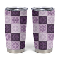 Lavender Manta Ray Hawaiian Quilt Motif Tumbler Cup LT05 Purple - Polynesian Pride