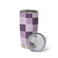 Lavender Manta Ray Hawaiian Quilt Motif Tumbler Cup LT05 - Polynesian Pride