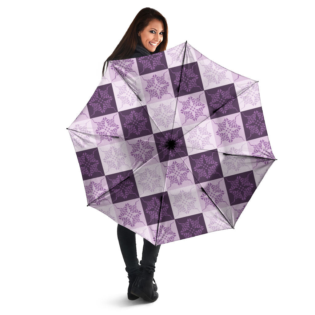 Lavender Manta Ray Hawaiian Quilt Motif Umbrella LT05 - Polynesian Pride