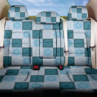 Cyan Manta Ray Hawaiian Quilt Motif Back Car Seat Cover LT05 One Size Blue - Polynesian Pride