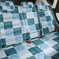 Cyan Manta Ray Hawaiian Quilt Motif Back Car Seat Cover LT05 - Polynesian Pride