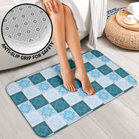 Cyan Manta Ray Hawaiian Quilt Motif Bathroom Set LT05 - Polynesian Pride
