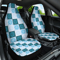 Cyan Manta Ray Hawaiian Quilt Motif Car Seat Cover LT05 One Size Blue - Polynesian Pride
