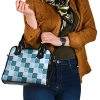 Cyan Manta Ray Hawaiian Quilt Motif Shoulder Handbag LT05 - Polynesian Pride