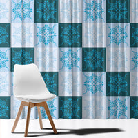 Cyan Manta Ray Hawaiian Quilt Motif Window Curtain LT05 - Polynesian Pride