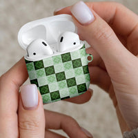 Sage Green Manta Ray Hawaiian Quilt Motif AirPods Case LT05 - Polynesian Pride