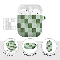 Sage Green Manta Ray Hawaiian Quilt Motif AirPods Case LT05 - Polynesian Pride