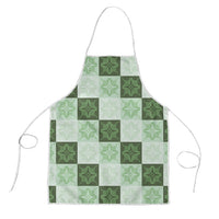 Sage Green Manta Ray Hawaiian Quilt Motif Apron LT05 Green - Polynesian Pride