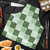 Sage Green Manta Ray Hawaiian Quilt Motif Apron LT05 Green - Polynesian Pride