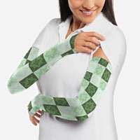 Sage Green Manta Ray Hawaiian Quilt Motif Arm Sleeves LT05 - Polynesian Pride