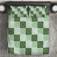 Sage Green Manta Ray Hawaiian Quilt Motif Bedding Set LT05 Green - Polynesian Pride