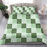 Sage Green Manta Ray Hawaiian Quilt Motif Bedding Set LT05 - Polynesian Pride
