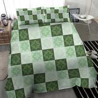 Sage Green Manta Ray Hawaiian Quilt Motif Bedding Set LT05 - Polynesian Pride