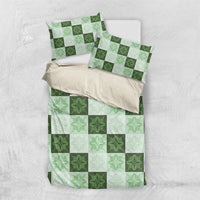 Sage Green Manta Ray Hawaiian Quilt Motif Bedding Set LT05 US Twin 172cm x 218cm Green - Polynesian Pride