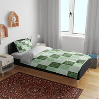 Sage Green Manta Ray Hawaiian Quilt Motif Bedding Set LT05 - Polynesian Pride