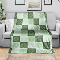 Sage Green Manta Ray Hawaiian Quilt Motif Blanket LT05 - Polynesian Pride