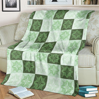 Sage Green Manta Ray Hawaiian Quilt Motif Blanket LT05 - Polynesian Pride