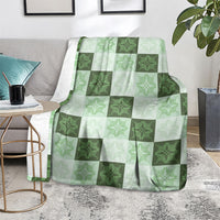 Sage Green Manta Ray Hawaiian Quilt Motif Blanket LT05 - Polynesian Pride