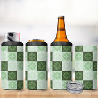 Sage Green Manta Ray Hawaiian Quilt Motif 4 in 1 Can Cooler Tumbler LT05 - Polynesian Pride