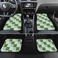 Sage Green Manta Ray Hawaiian Quilt Motif Car Mats LT05 Set 4pcs Green - Polynesian Pride