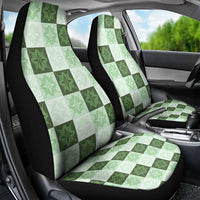 Sage Green Manta Ray Hawaiian Quilt Motif Car Seat Cover LT05 - Polynesian Pride
