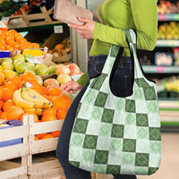 Sage Green Manta Ray Hawaiian Quilt Motif Grocery Bag LT05 - Polynesian Pride