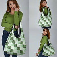 Sage Green Manta Ray Hawaiian Quilt Motif Grocery Bag LT05 - Polynesian Pride