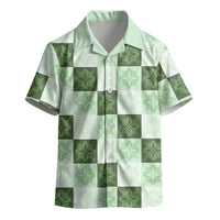 Sage Green Manta Ray Hawaiian Quilt Motif Kid Hawaiian Shirt LT05 - Polynesian Pride