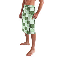 Sage Green Manta Ray Hawaiian Quilt Motif Lavalava LT05 - Polynesian Pride
