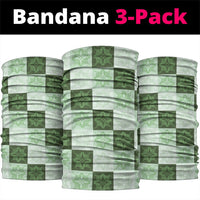 Sage Green Manta Ray Hawaiian Quilt Motif Neck Gaiter LT05 package One Size: 25*50cm Green - Polynesian Pride