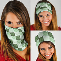 Sage Green Manta Ray Hawaiian Quilt Motif Neck Gaiter LT05 - Polynesian Pride