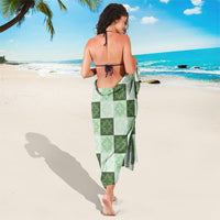 Sage Green Manta Ray Hawaiian Quilt Motif Sarong LT05 - Polynesian Pride