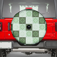 Sage Green Manta Ray Hawaiian Quilt Motif Spare Tire Cover LT05 - Polynesian Pride