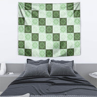 Sage Green Manta Ray Hawaiian Quilt Motif Tapestry LT05 - Polynesian Pride