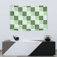 Sage Green Manta Ray Hawaiian Quilt Motif Tapestry LT05 - Polynesian Pride