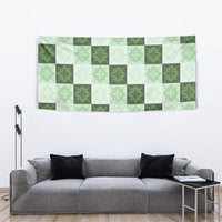 Sage Green Manta Ray Hawaiian Quilt Motif Tapestry LT05 - Polynesian Pride